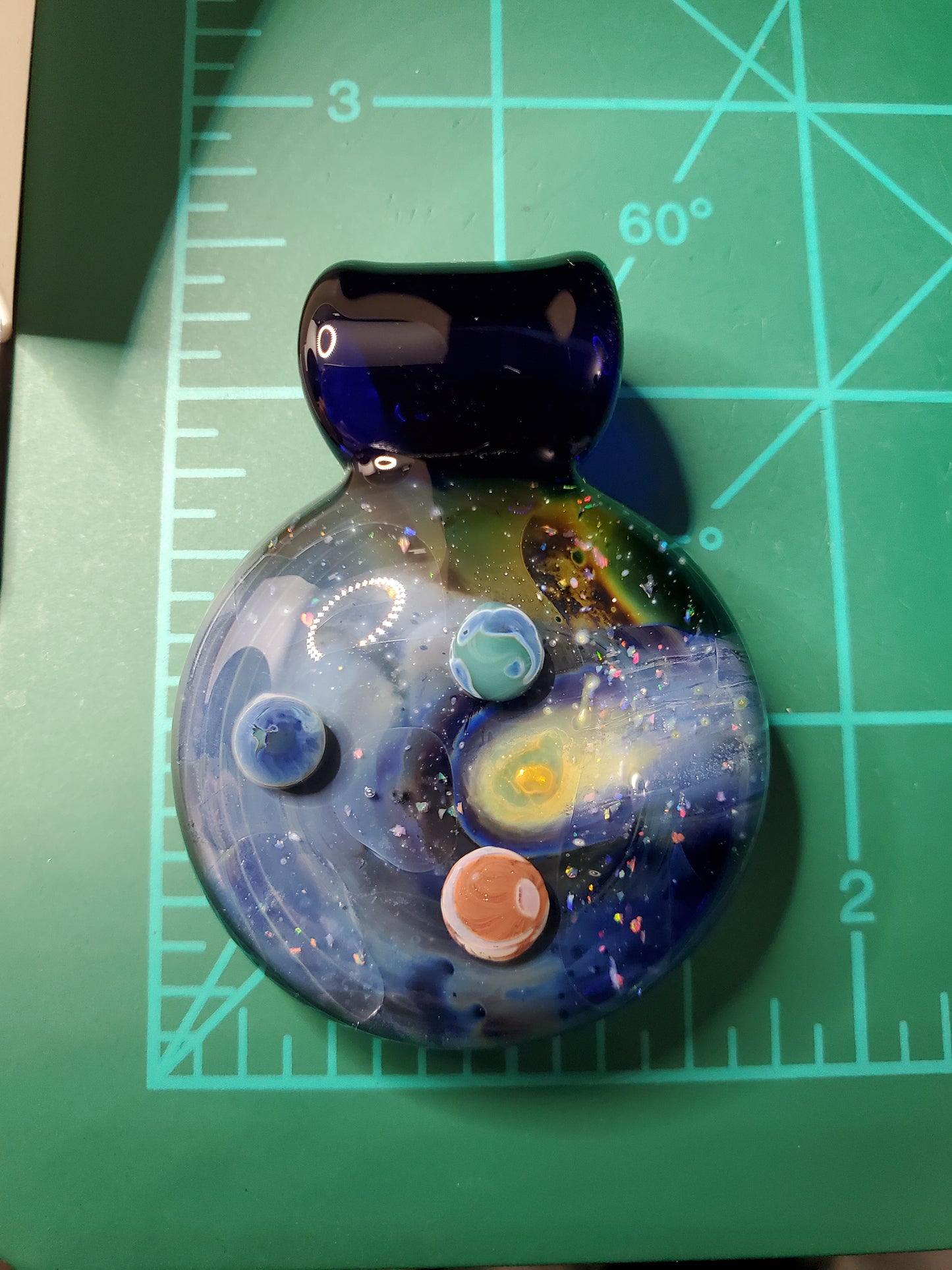 fumed space scene pendant