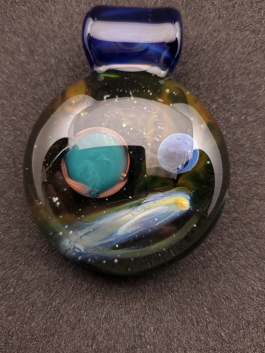 fumed space scene pendant