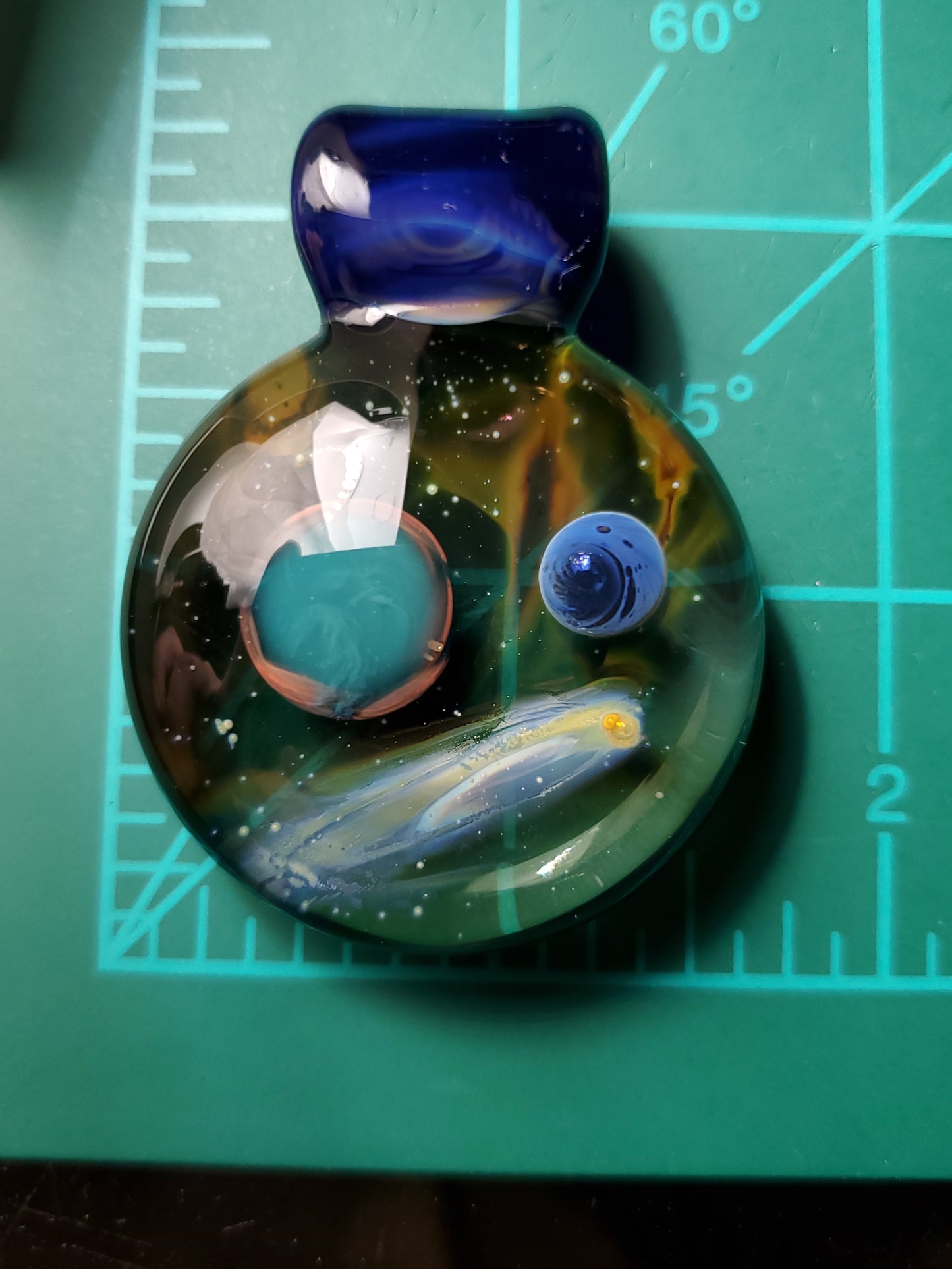 fumed space scene pendant