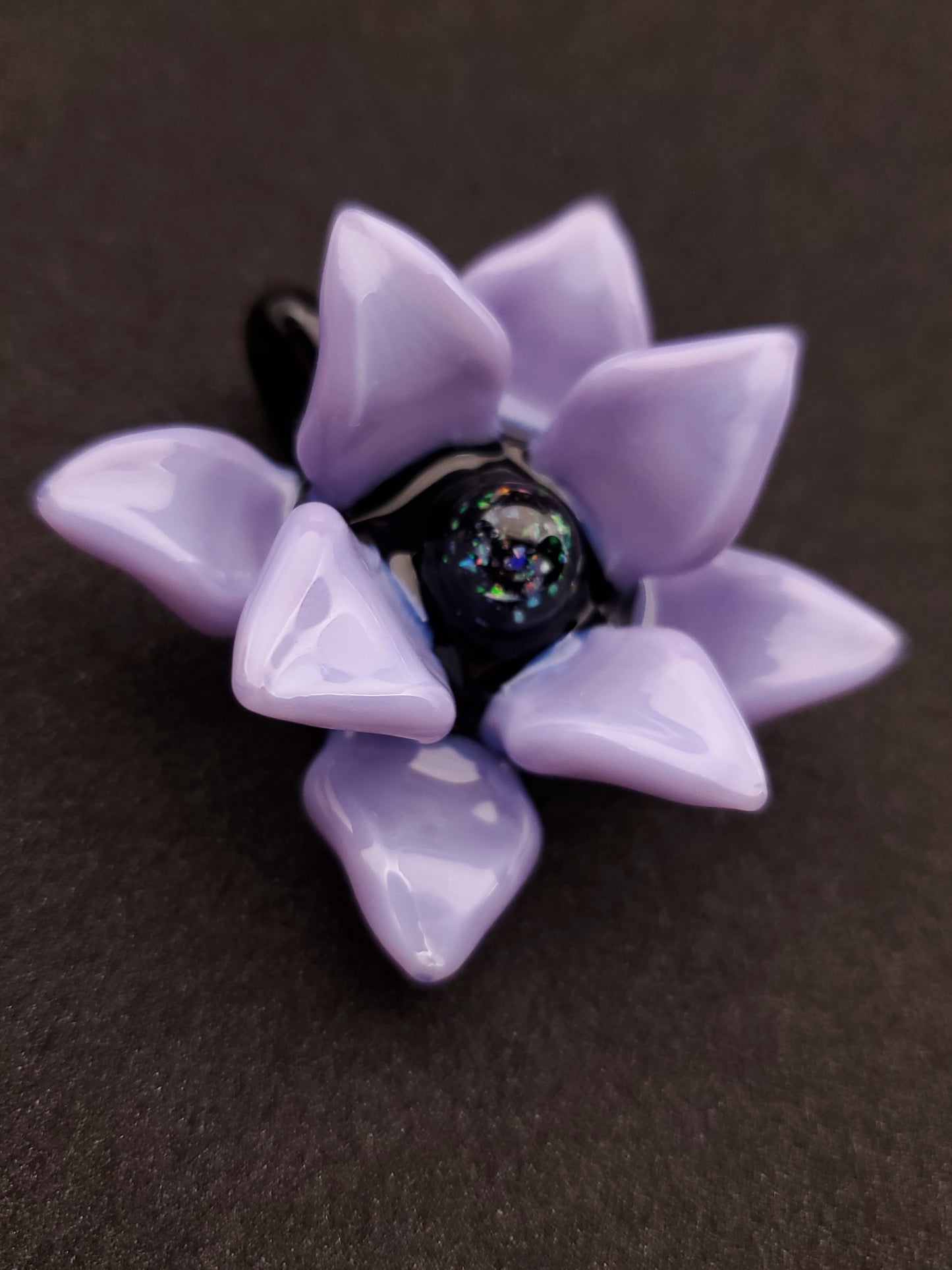 purple lotus flower pendant