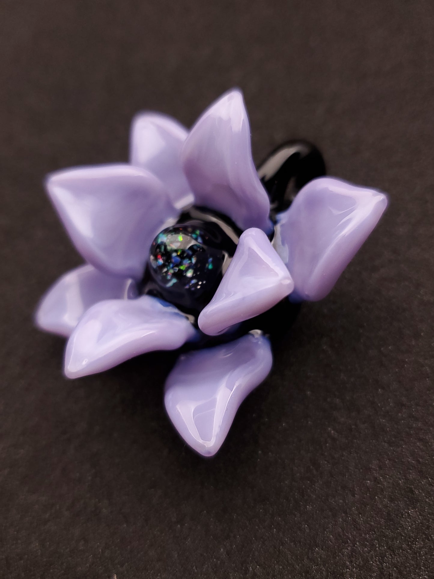 purple lotus flower pendant