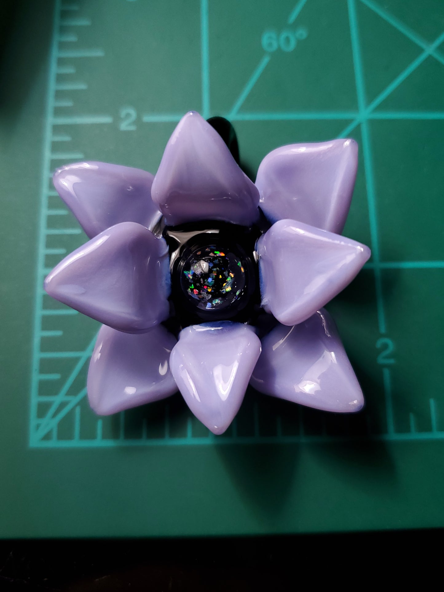 purple lotus flower pendant