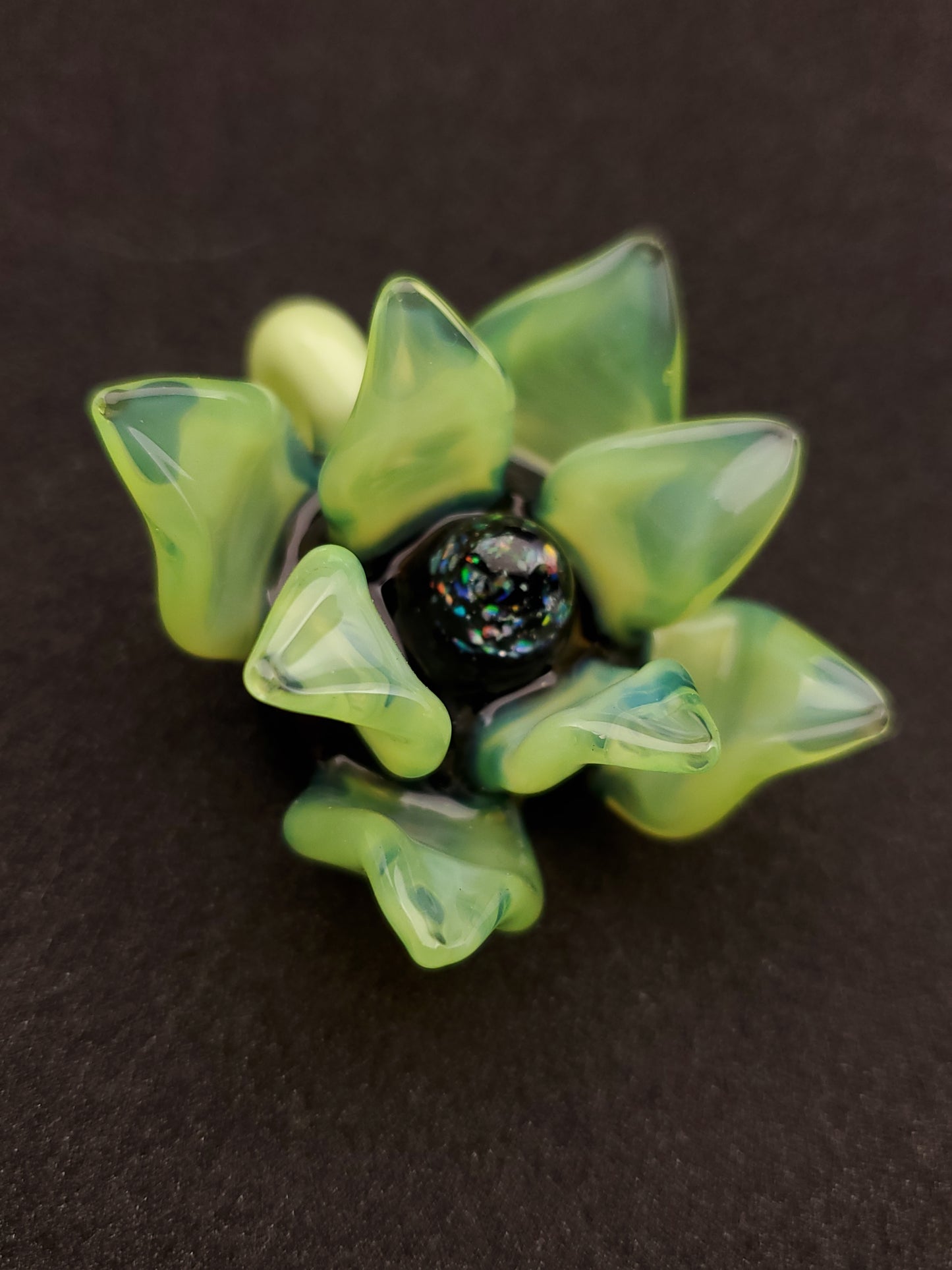 slyme green lotus flower pendant