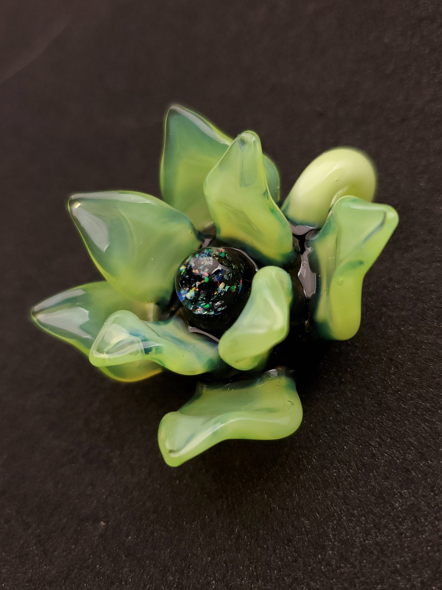 slyme green lotus flower pendant