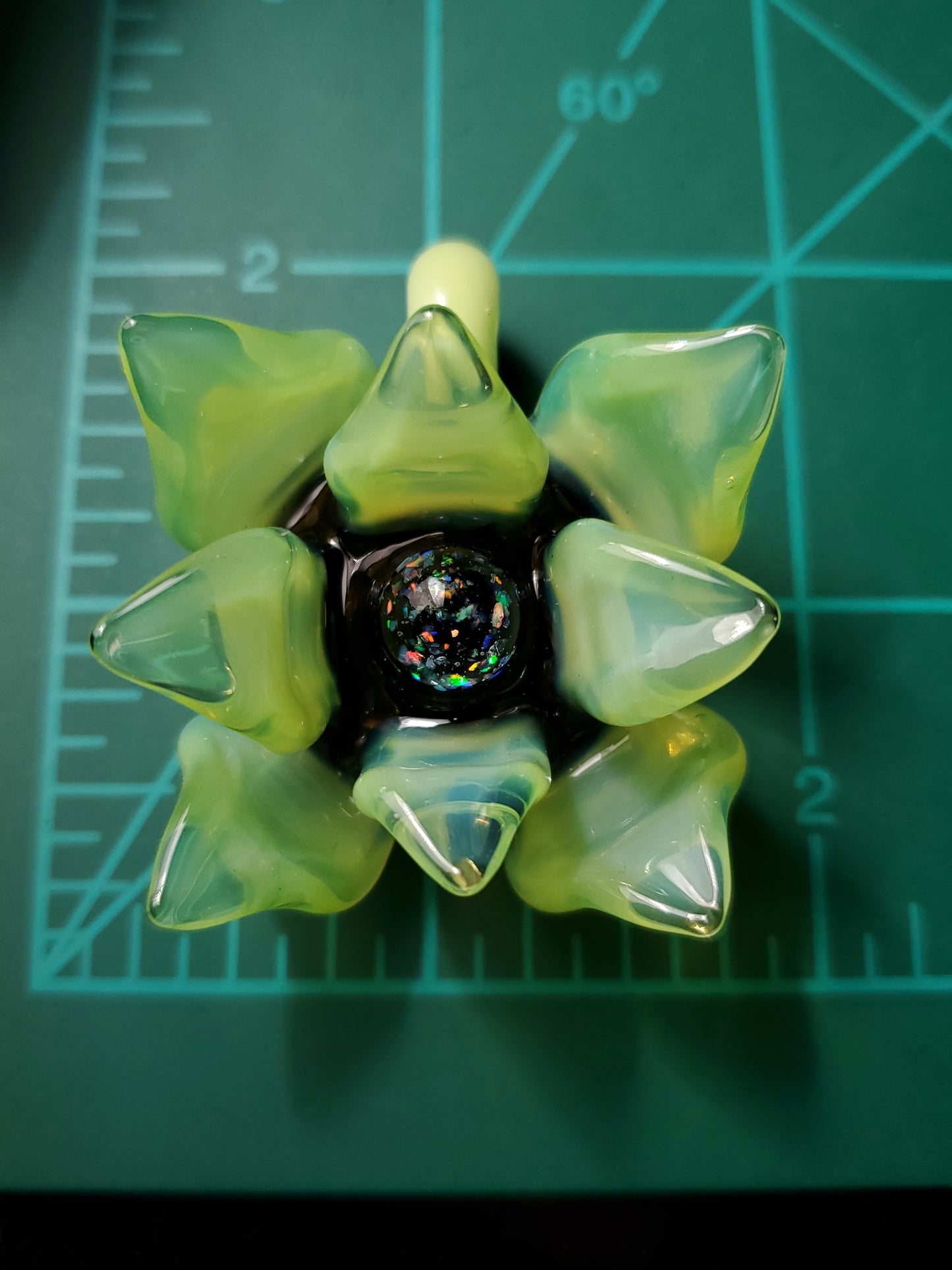 slyme green lotus flower pendant