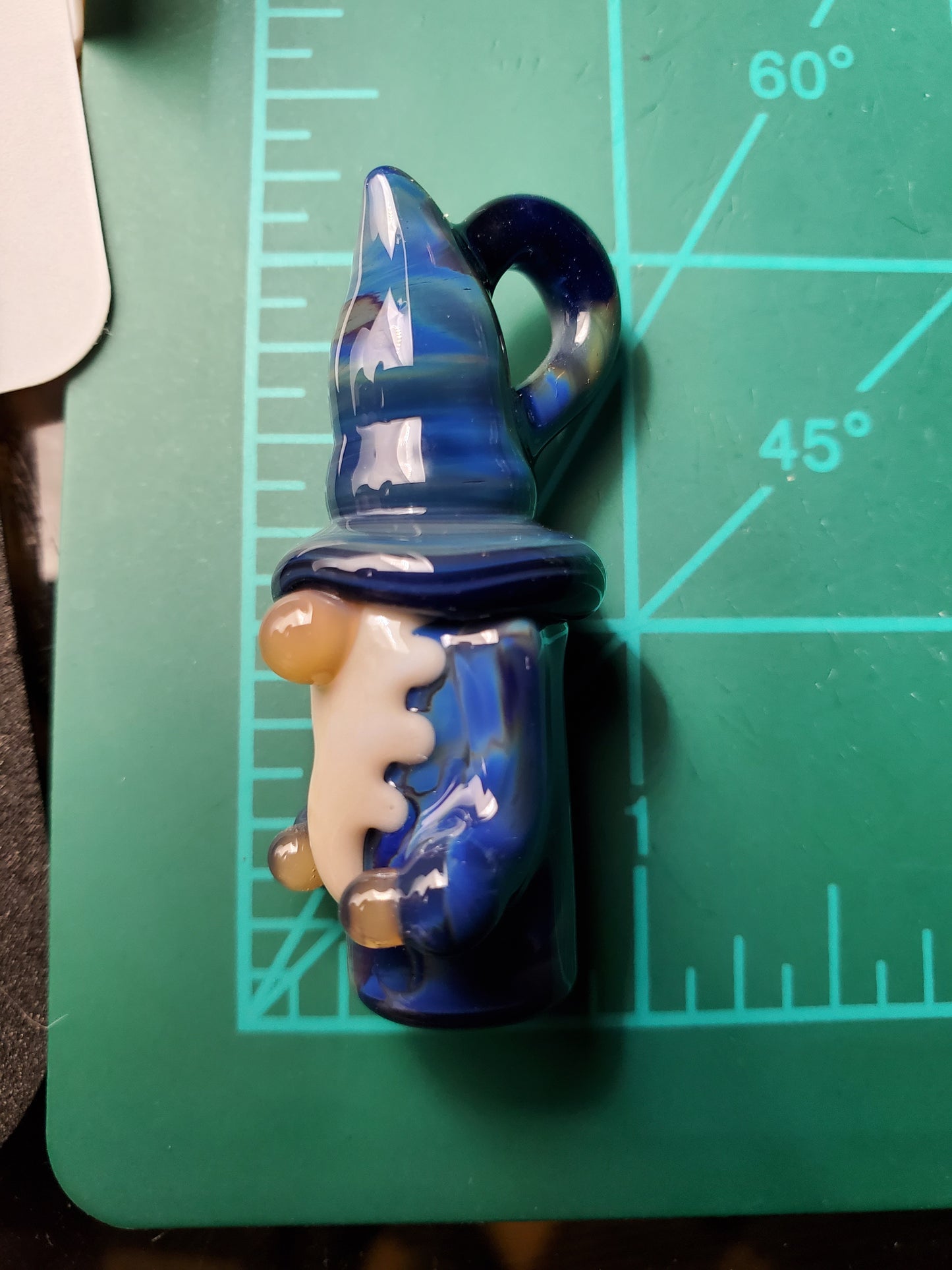 blue gnome pendant