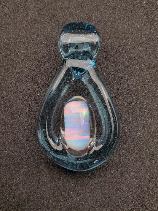 opal slab loop pendant