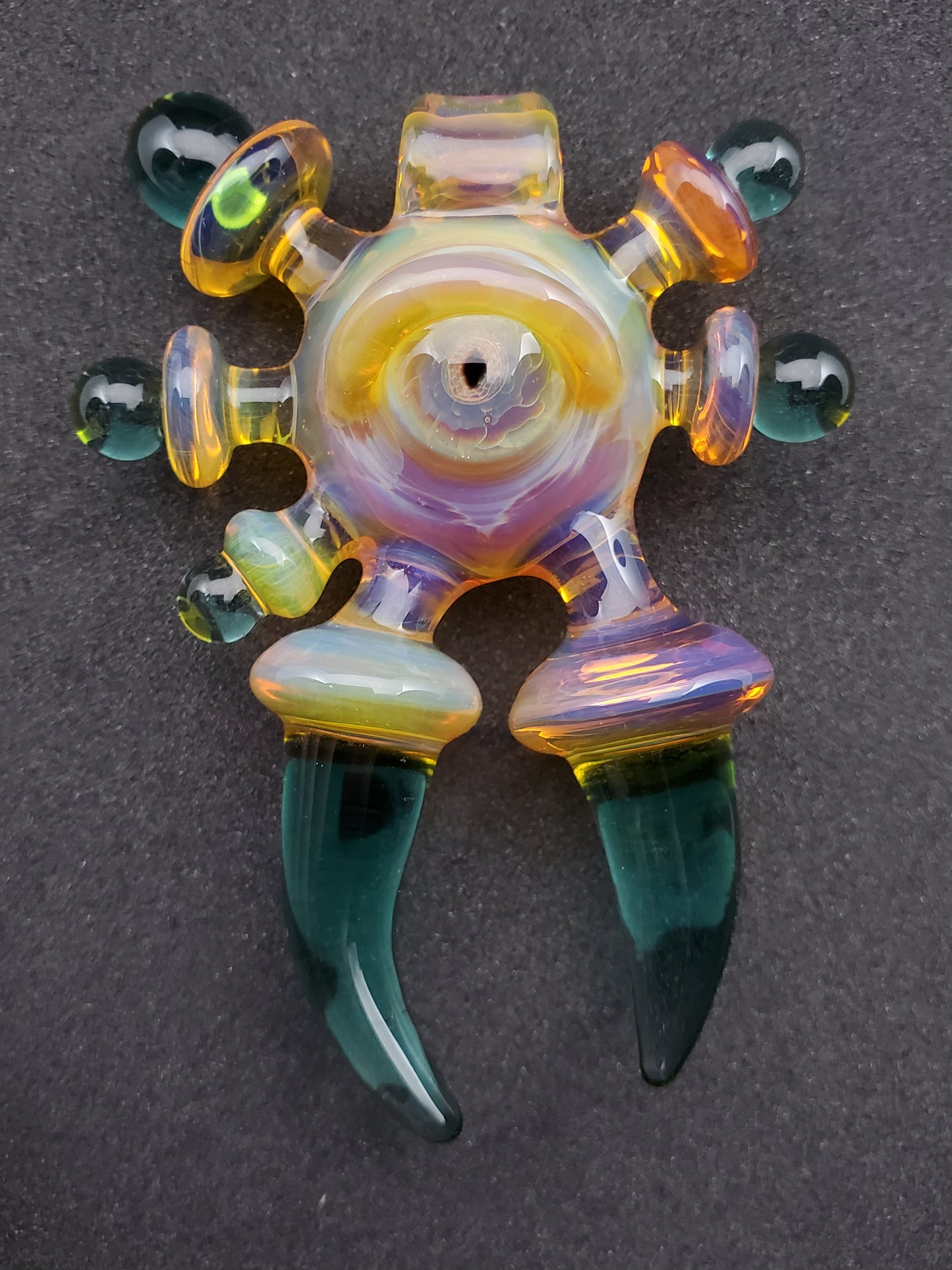 northstar yellow and nemo blue alien key pendant