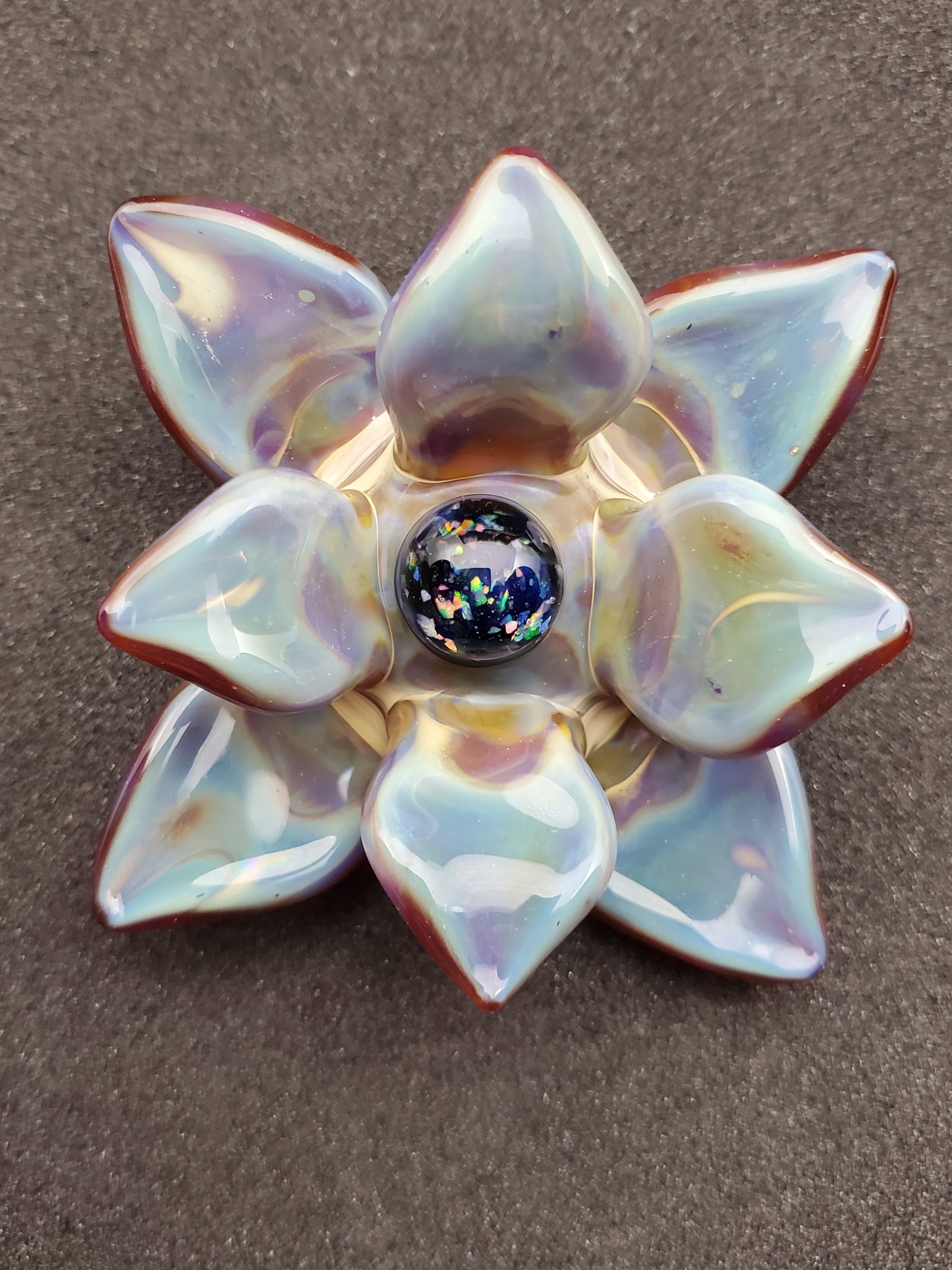 pale blue lotus flower pendant