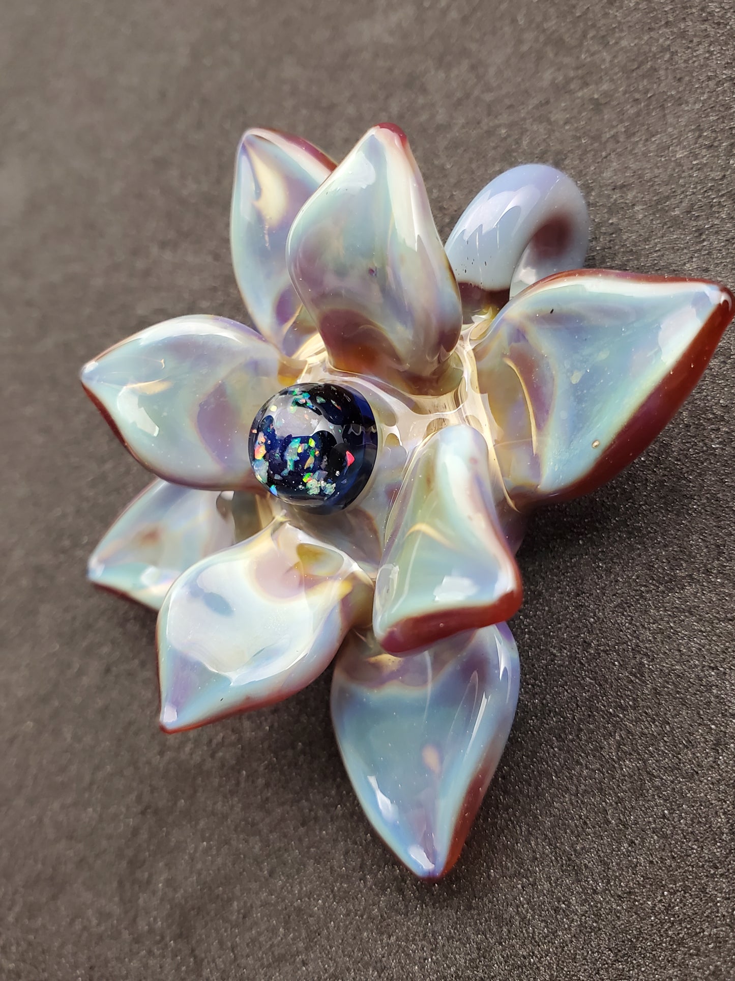 pale blue lotus flower pendant