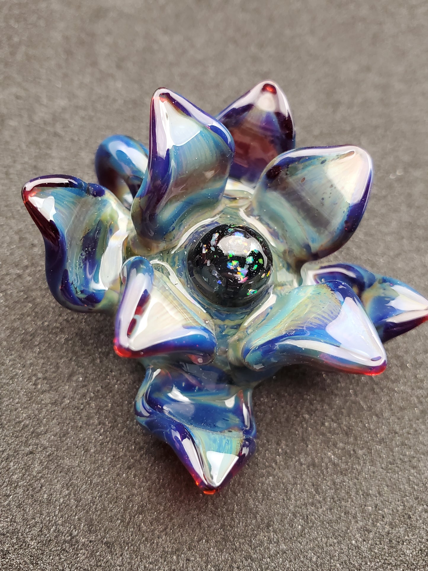 purple/blue lotus flower pendant