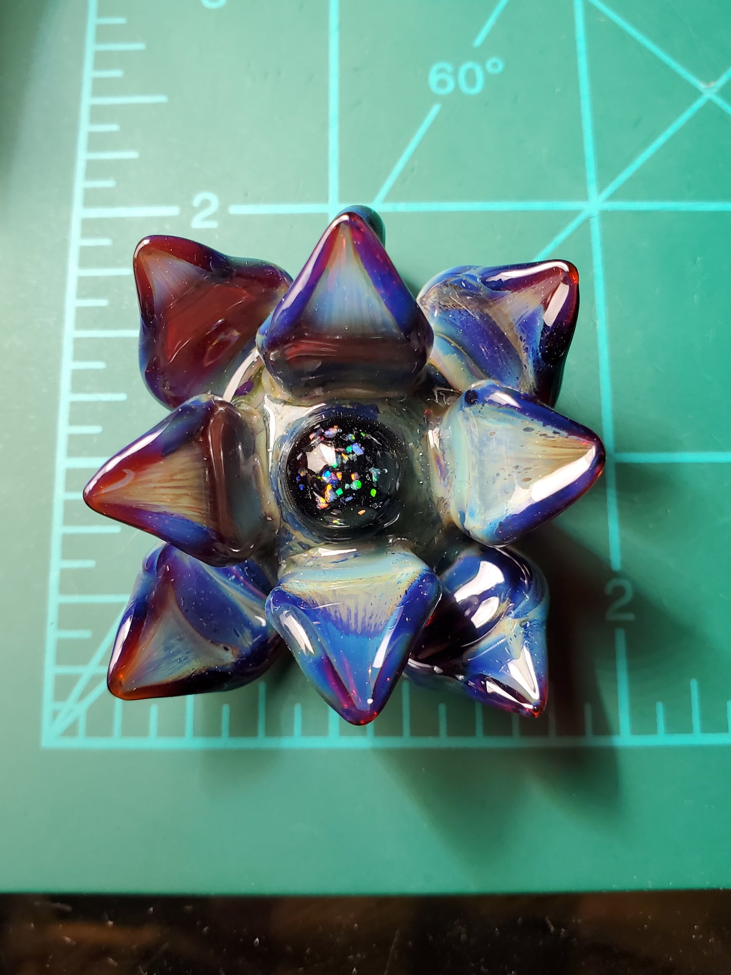 purple/blue lotus flower pendant