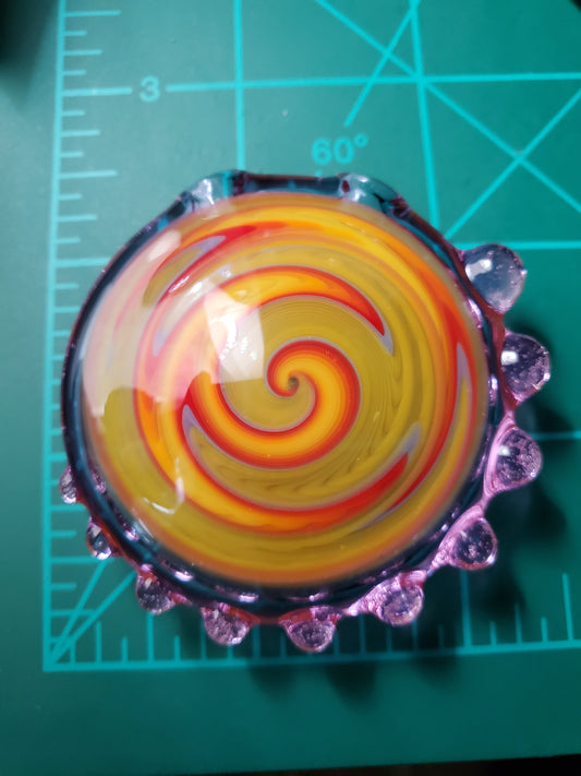 yellow orange fire wigwag pendant