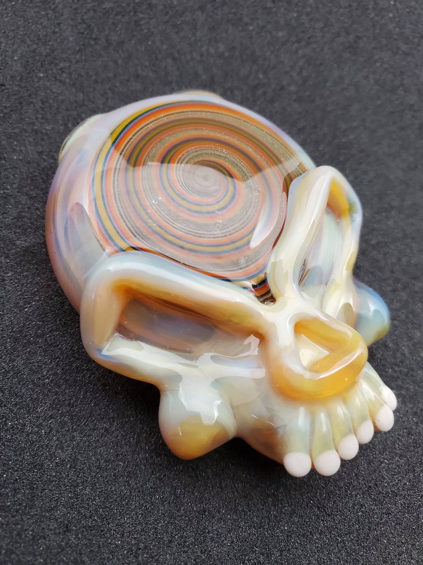 spiral skull pendant