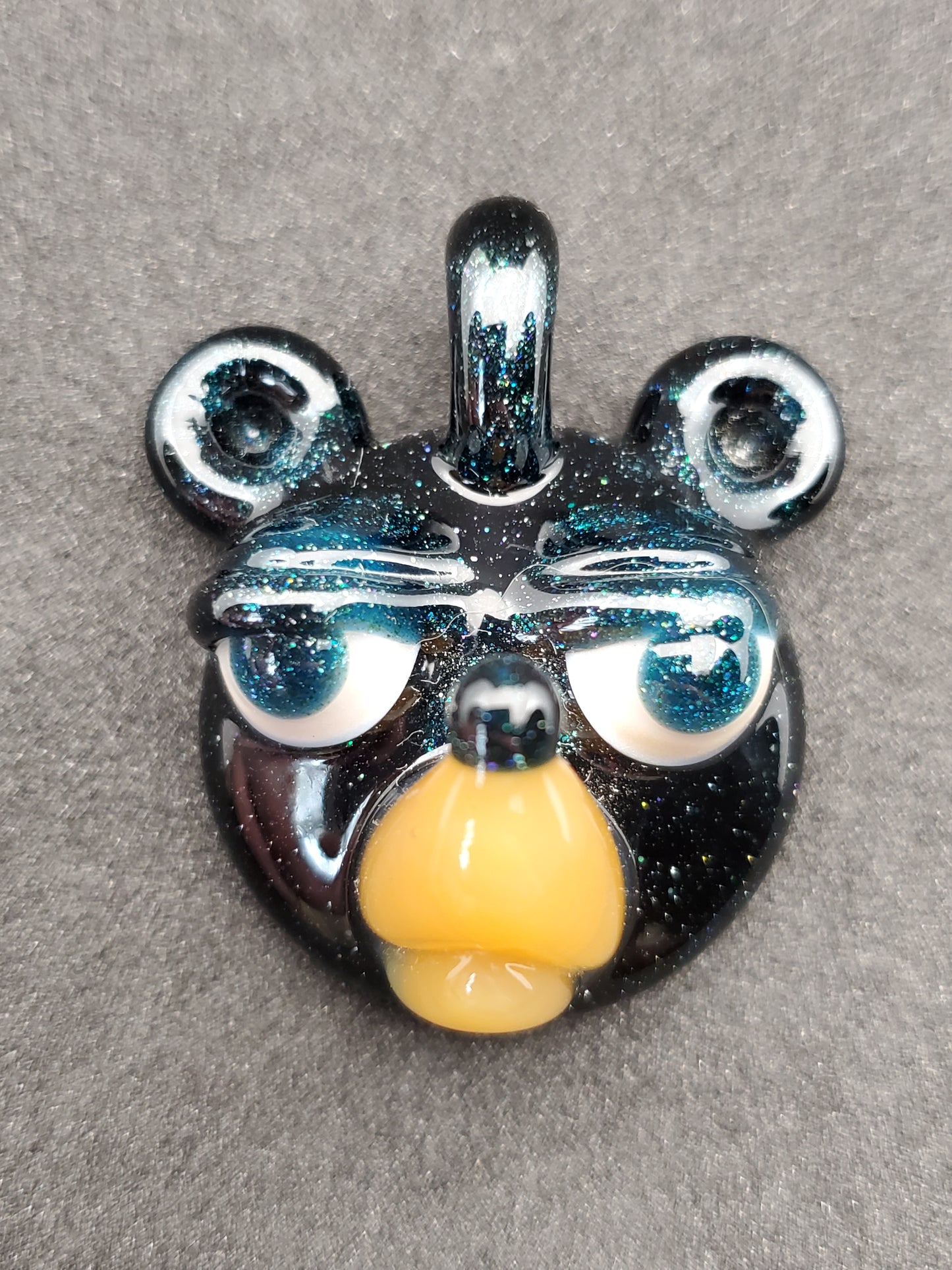 sparkly bear pendant