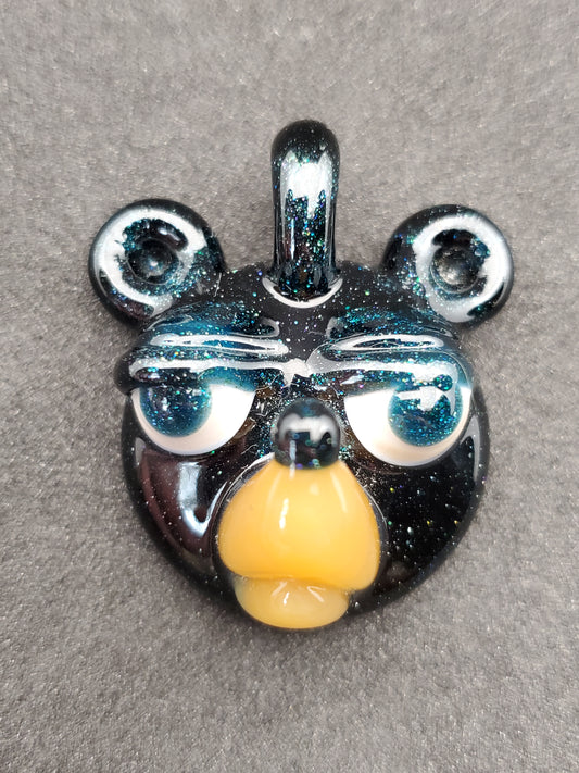 sparkly bear pendant